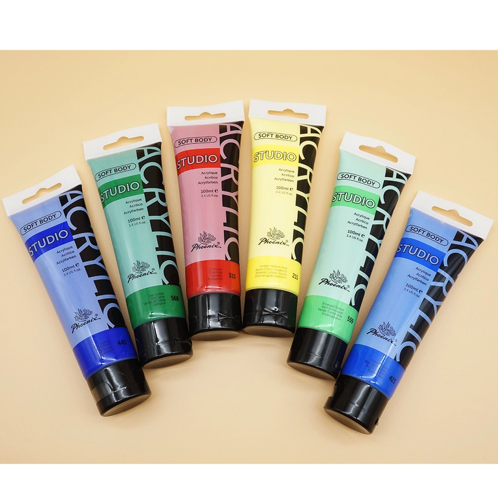 Acrylique Art Supplies Acrilic Paint Colors Art Set Hot Sale Non-Toxic Series Colors Plastic Tube Acrylic Paint Acrylic Color of Phoenix