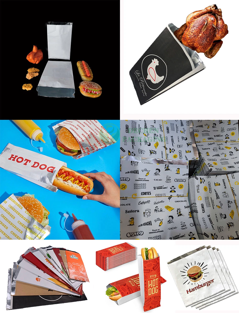 Paper Grilled Chicken Aluminum Foil Packaging Aluminium Foils for Food Bag