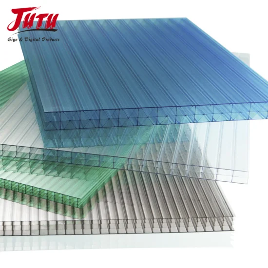 O telhado de Jutu almofada o revestimento UV Twinwall 6mm do policarbonato